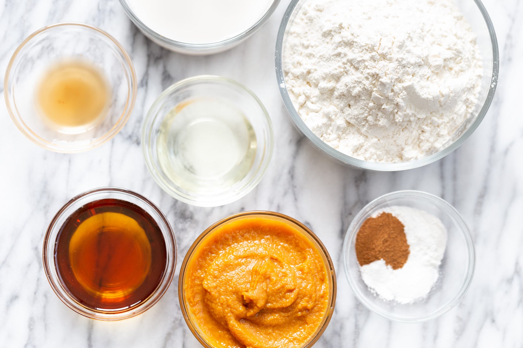 no yeast cinnamon rolls overhead shot of ingredients needed making vegan no yeast cinnamon rolls