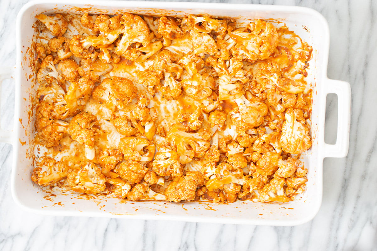cauliflower salad oven roasted bbq spiced cauliflower drizzled with bbq sauce