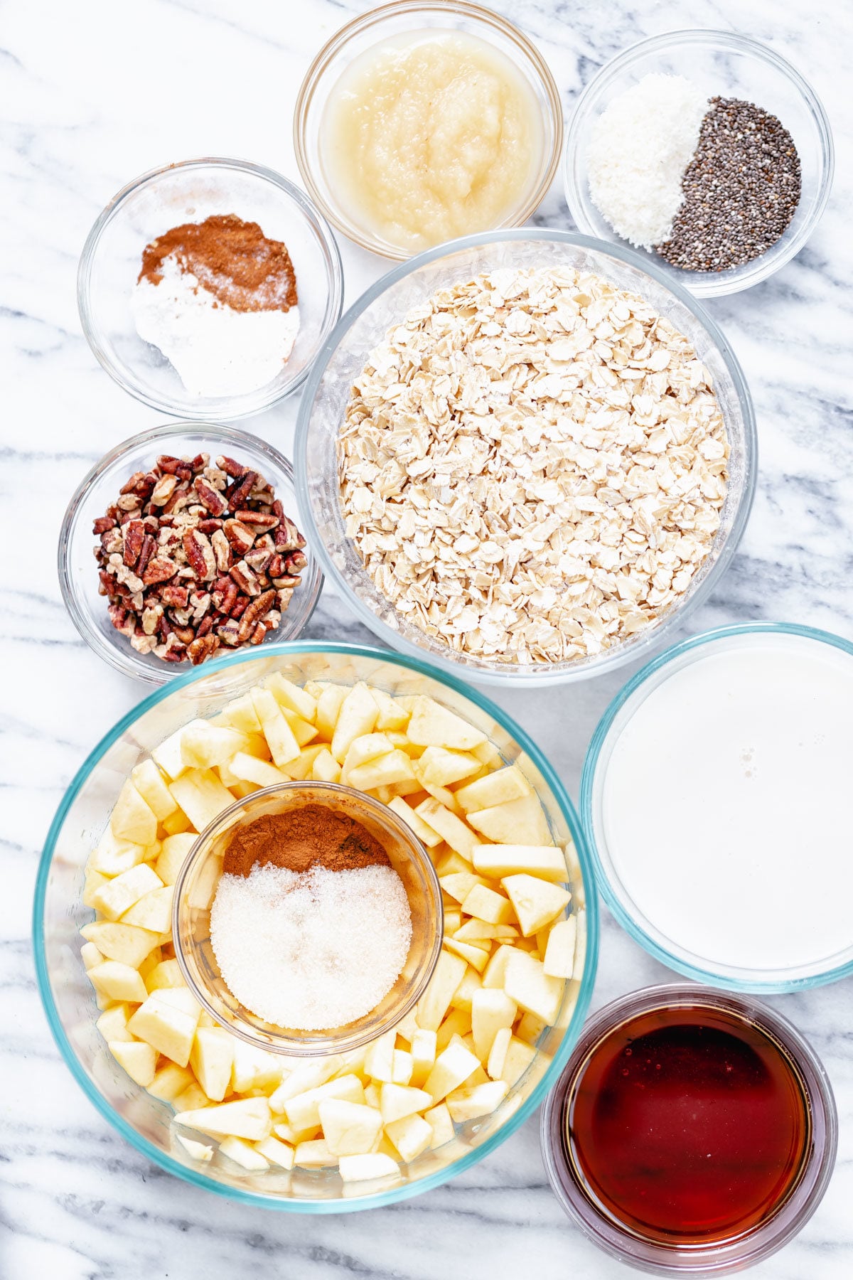 ingredients needed for making apple pie baked oatmeal