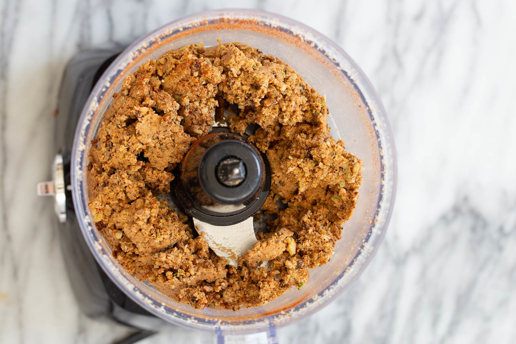 walnut taco meat blended chickpea walnut taco meat in a food processor