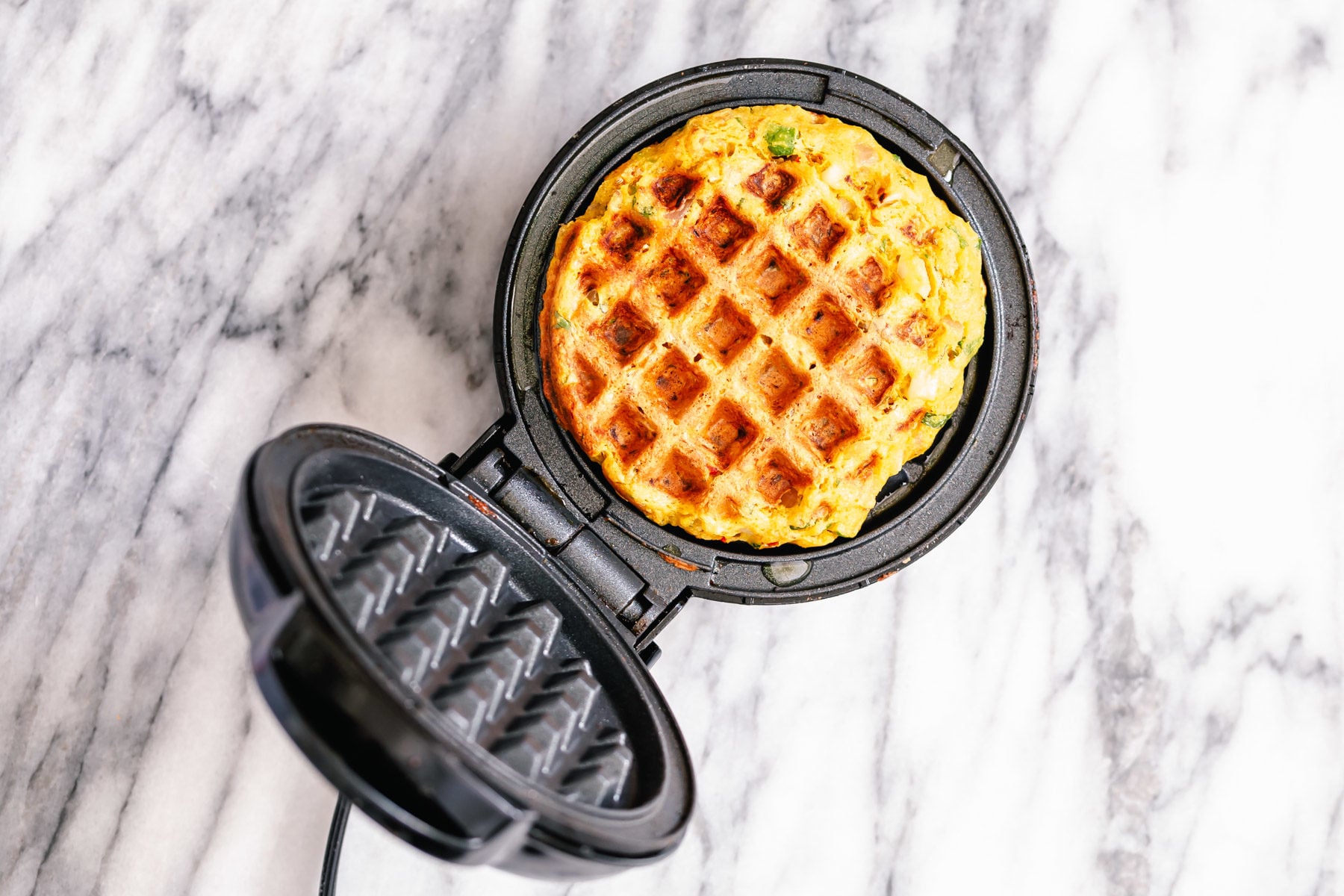 chickpea flour waffles a crisp pakora waffle in a waffle maker
