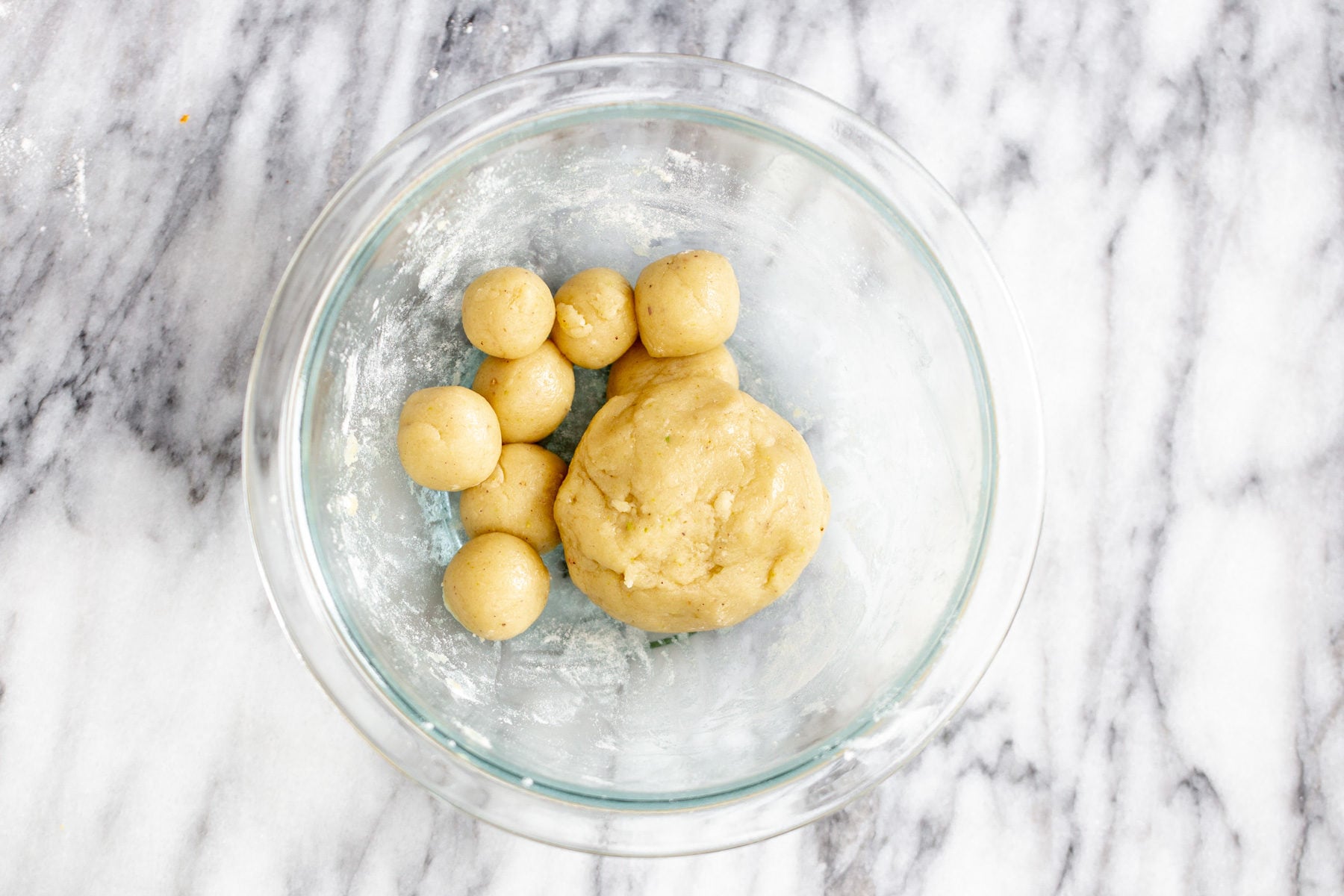 vegan gulab jamun vegan gulab jamun being shaped into little dough balls