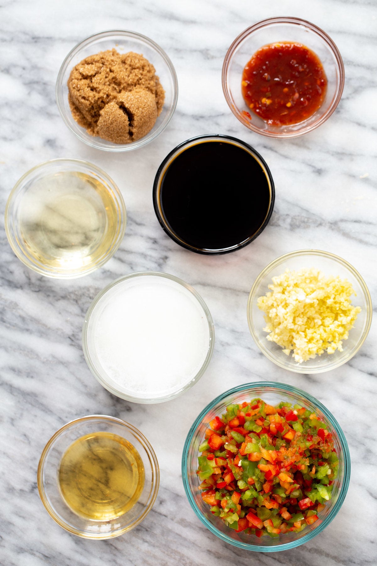 ingredients for making sauce for vegan general tso cauliflower