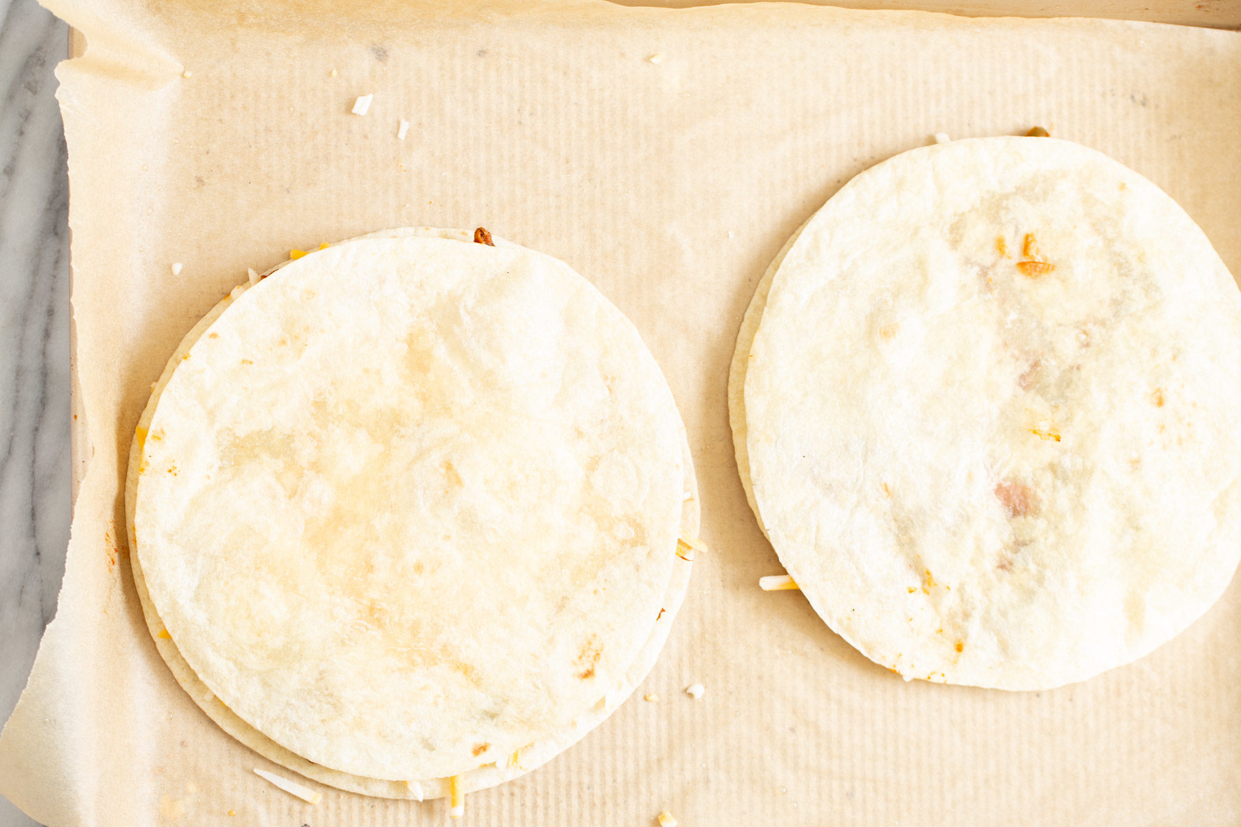 vegan tostadas vegan mushroom bell pepper tostadillas ready to be baked