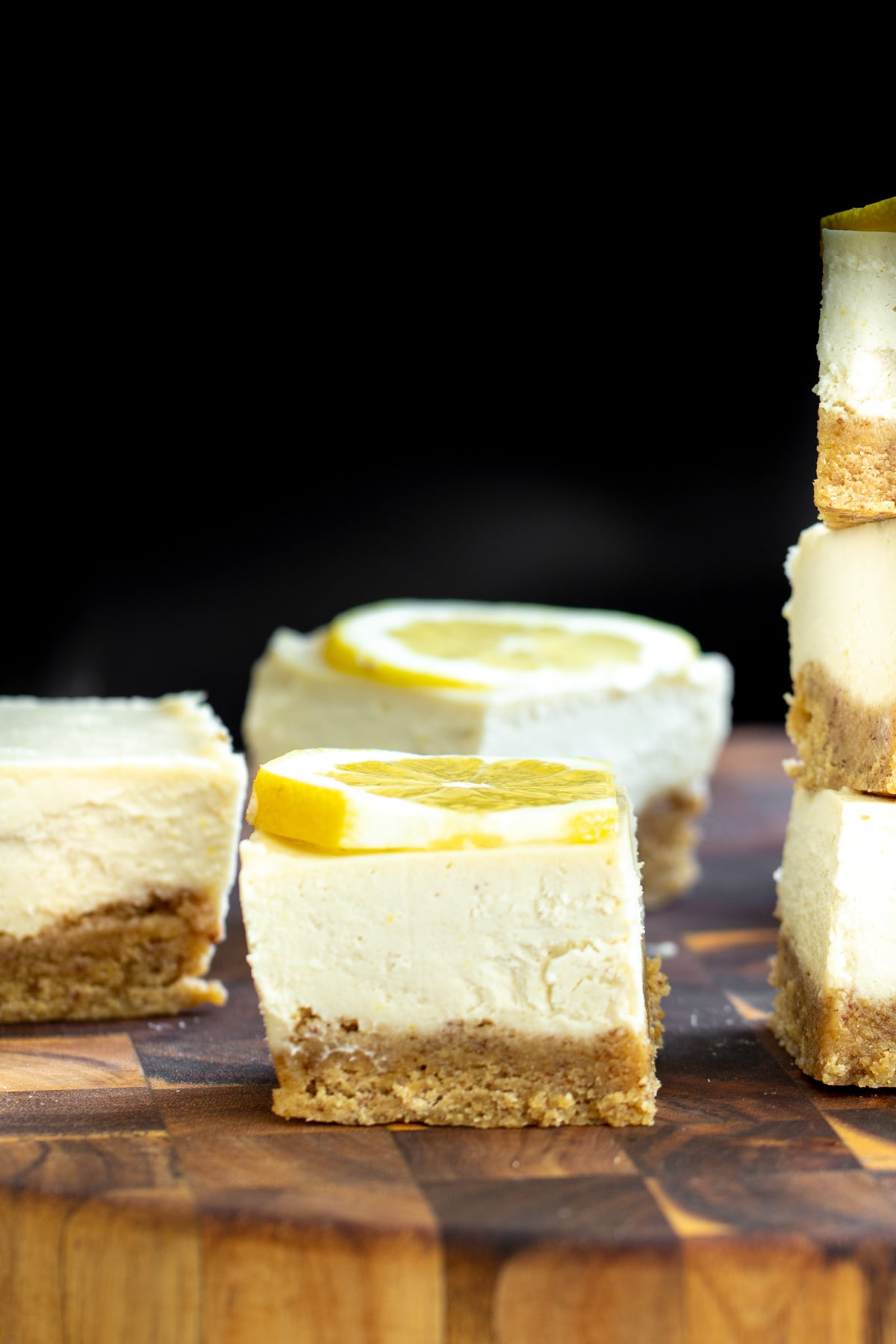vegan lemon bars vegan lemon bars with glutenfree crust on a wooden chopping board