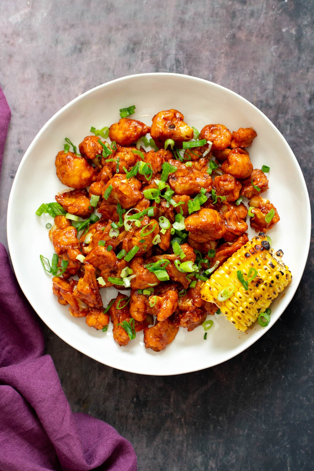 cauliflower wings baked bbq cauliflower wings sprinkled with chopped green onion