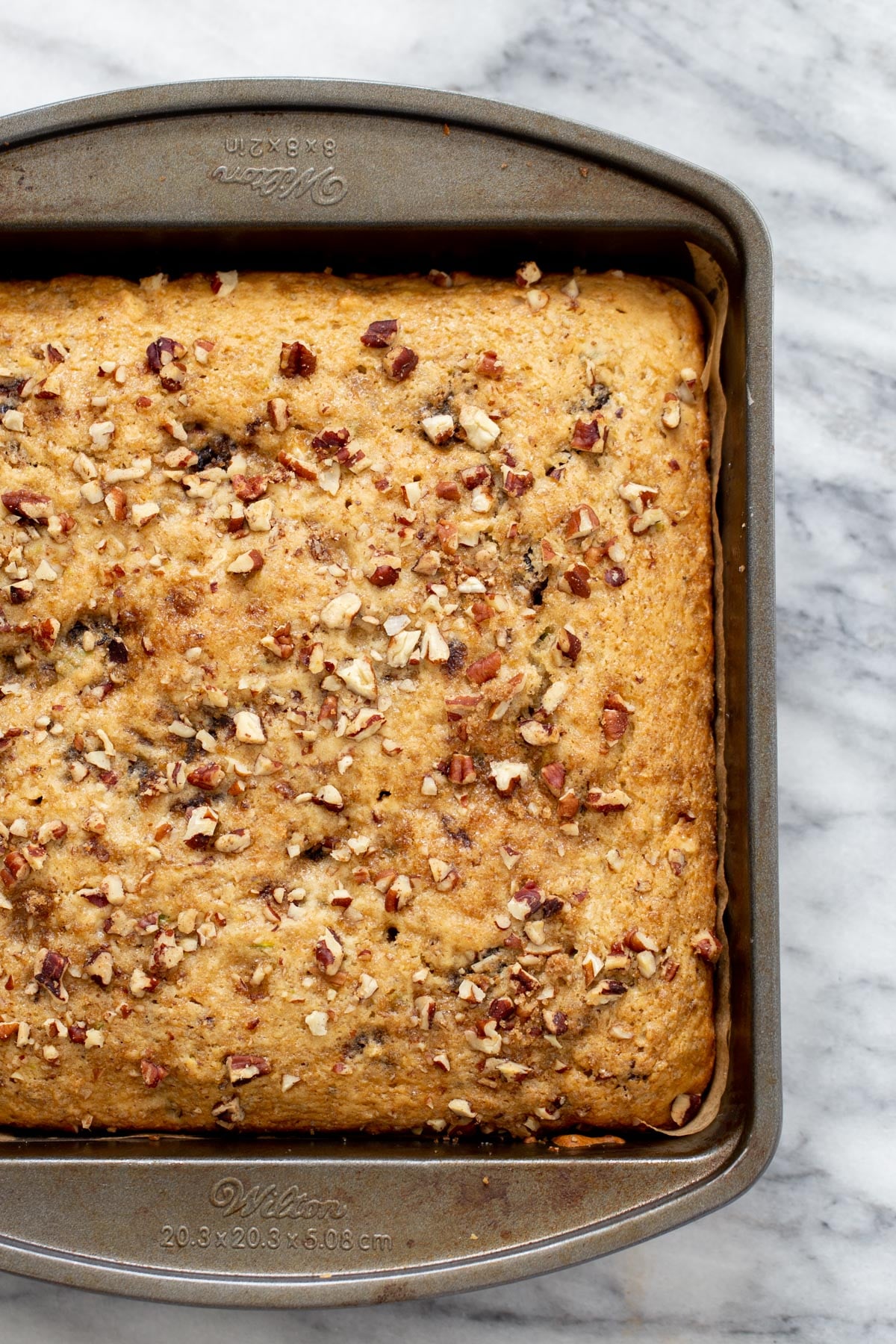date nut cake freshly baked vegan date nut cake in a cake pan