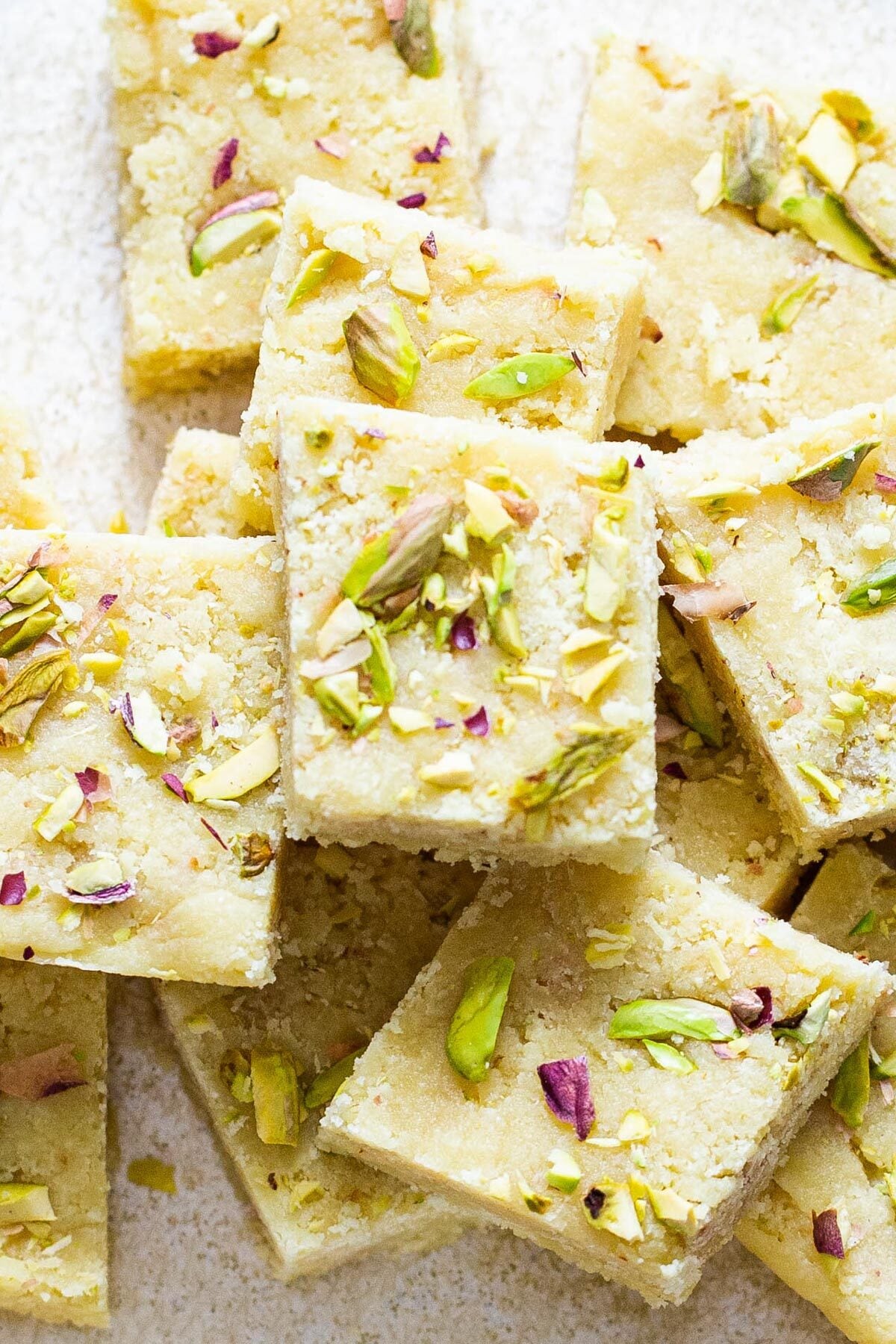 almond burfi almond burfi topped with chopped nuts