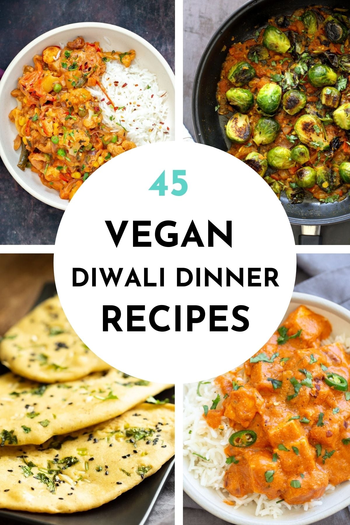 diwali dinner menu collage of Diwali dinner menu ideas