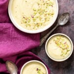 three servings of Vegan Indian Milk Pudding