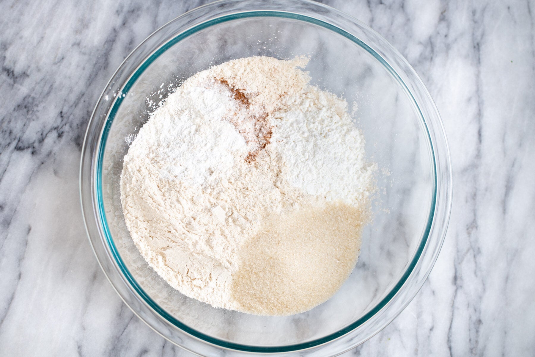 vegan sheet pan pancakes vegan sheet pan pancake dry mix in a glass bowl