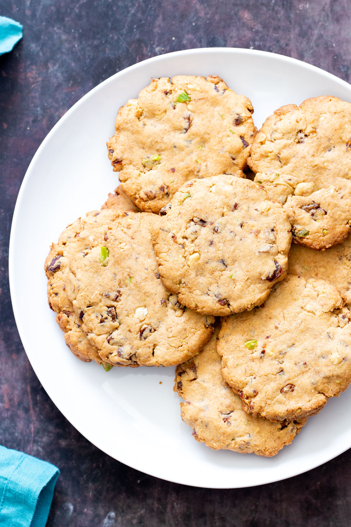 cookie mix in a jar homemade vegan date nut cookies on a white plate