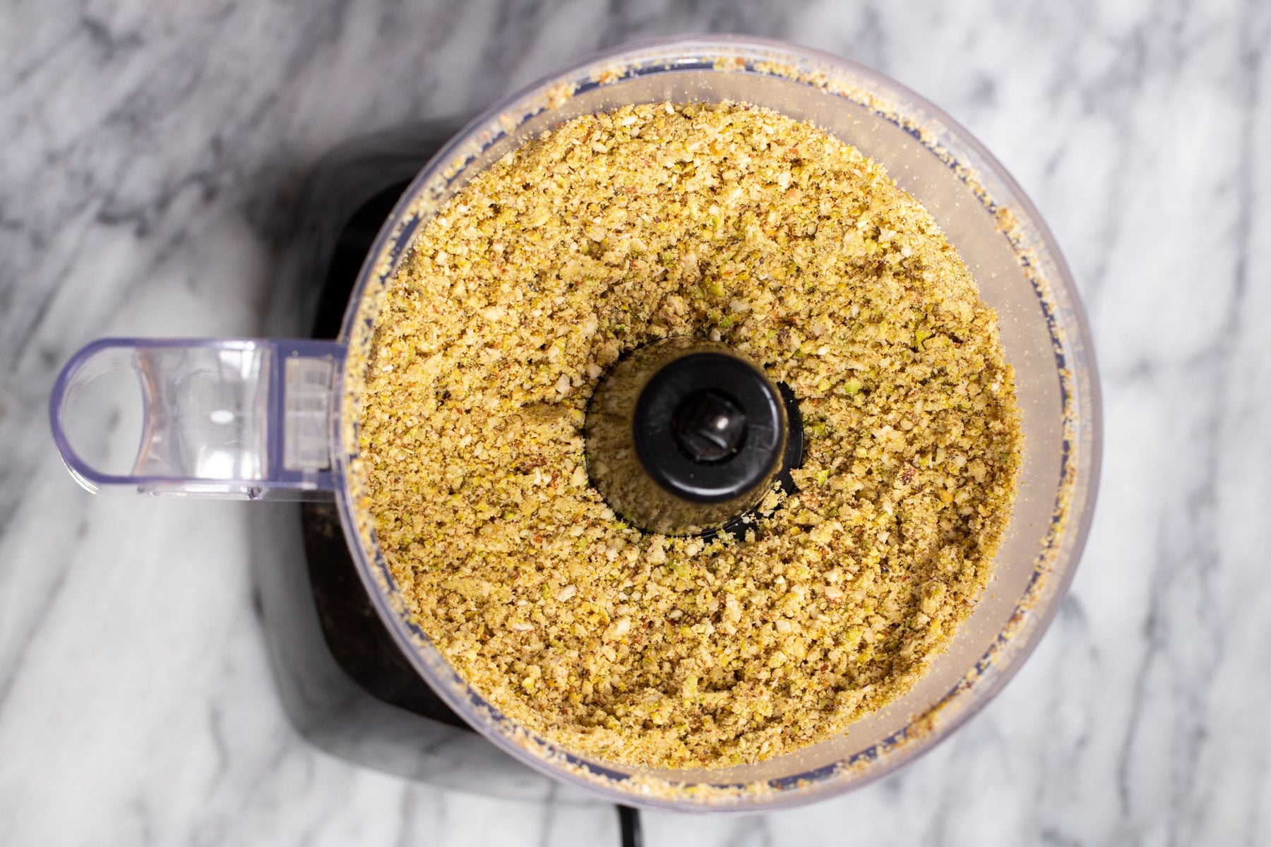 ground nuts in a food processor