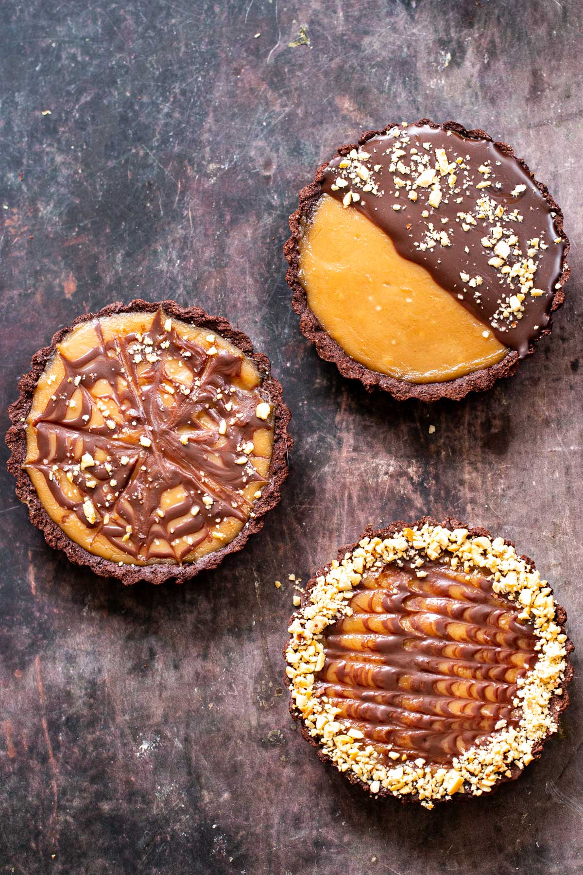peanut butter chocolate tarts three peanut butter chocolate tarts