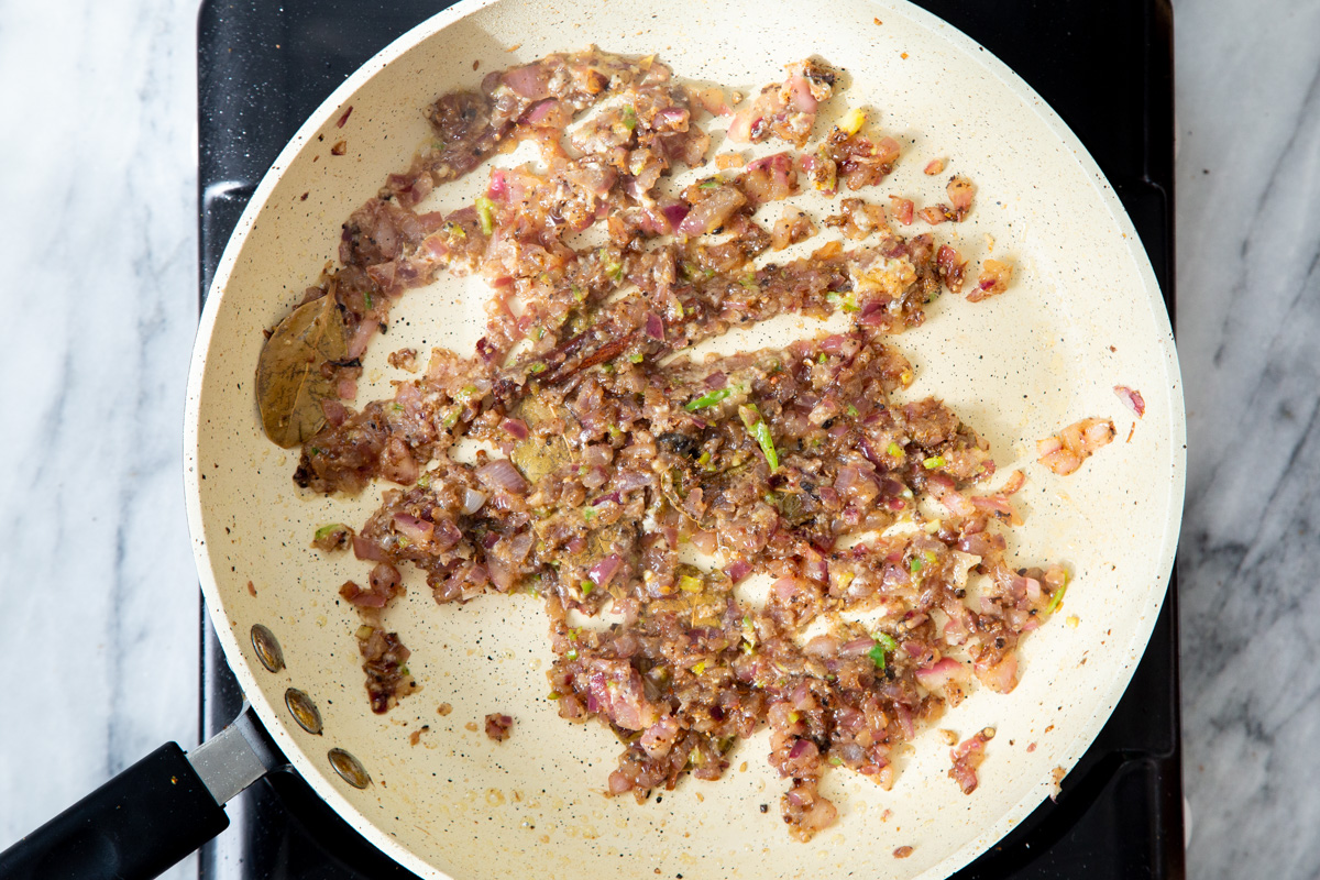 tempering in a sauteeing pan