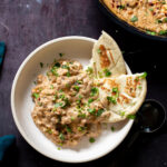 vegan kasuri malai murg plated with naan