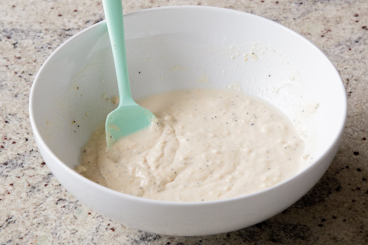 biscuit dough after mixing