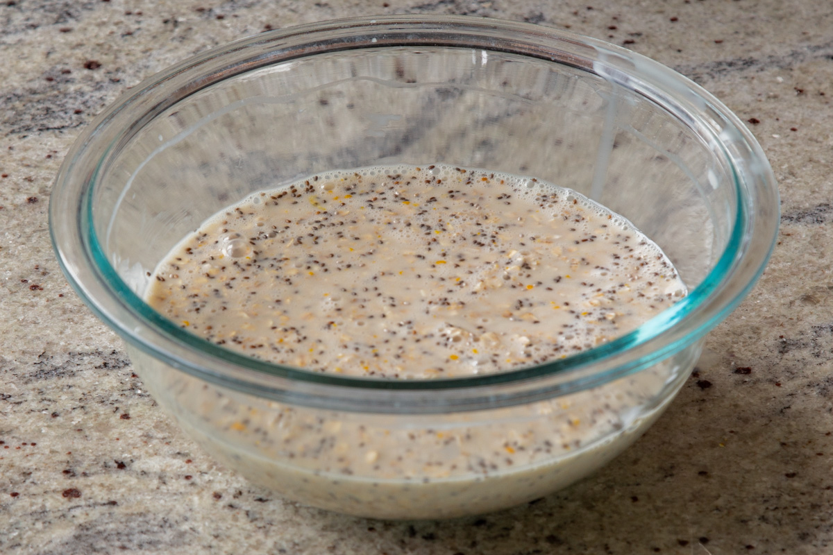 cannoli oats base, after mixing in the milk