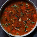 pot of veggie bean stew on the counter