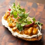 beans on toast made with the chili garlic beans