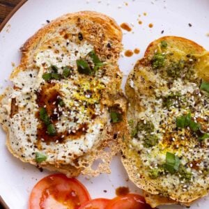 whipped tofu egg fry on toast